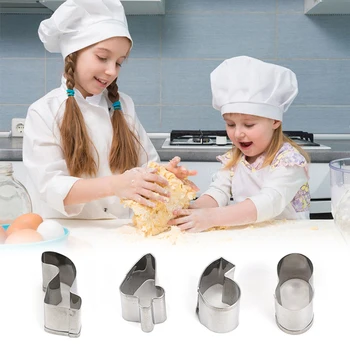 

9PCS Number Cookie Mold Cartoon Three-dimensional Stainless Steel Cookie Cake Decoration Printing Mold Fudge DIY Baking Tools