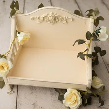 Новорожденные фотографии реквизит милый принцесса детские кровати деревянные фото артефакт полная луна фотографии реквизит