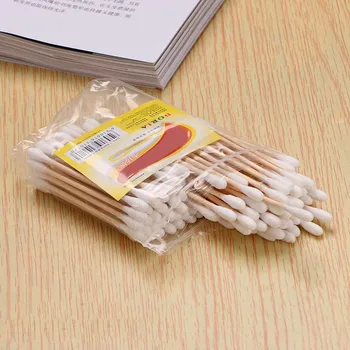 

80 Pcs Double-head Cotton Swab Portable Disposable First Aid Wiping Swab