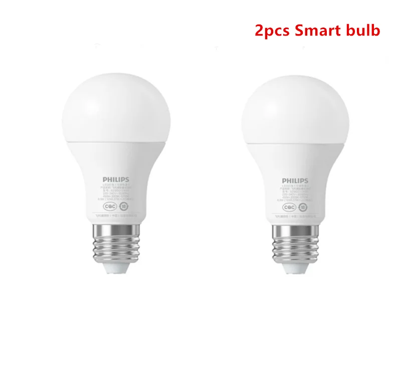 2PCS Smart bulbs Комплект Xiaomi Smart/Обычный белый светодиодный E27 лампы светильник приложение Wi-Fi пульт для группы Управление 3000 k-5700 k 6,5 W 450lm 220-240V 50/60Hz - Цвет: 2PCS Smart bulbs