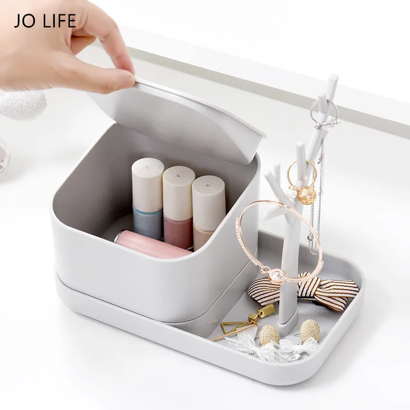 

JO LIFE Home Desktop Storage Shelf Jewelry Key Cosmetics Sundries Plastic Storage Box
