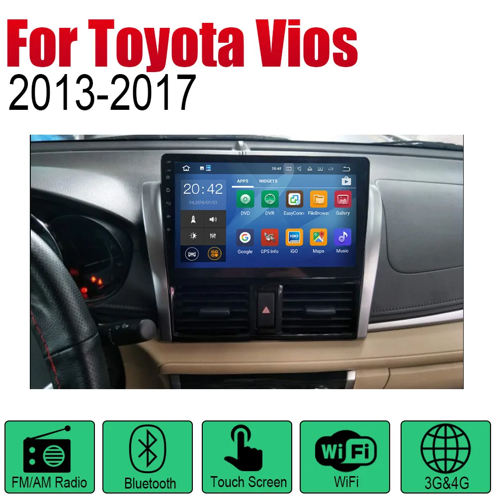 Standard machine ZaiXi Android 2 Din Авто Радио для Toyota Vios 2013~ автомобильный мультимедийный плеер gps навигационная система Радио стерео - Цвет: Standard machine