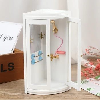 

1set Miniature 1:12 Dollhouse Miniature Furniture Simulation White Bathroom Shower Room New 1/12 for Doll House Decoration
