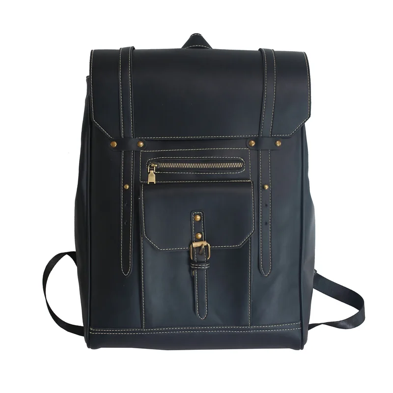 PU Leather Woman Backpack High Quality Female Rucksack Vintage Double Shoulder Bag Large Capacity School Bag Backpacks Mochila