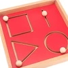Montessori Handwriting Aids Trace Geometry Line Shapes Educational Training Wooden Toys for Children Writing Practice Preschool 5