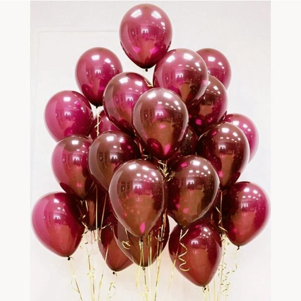 

20pcs 5/10/12inch Burgundy Pearl Latex Balloons Helium Wine Red Event Party Baby Bridal Shower Wedding Birthday Decorations