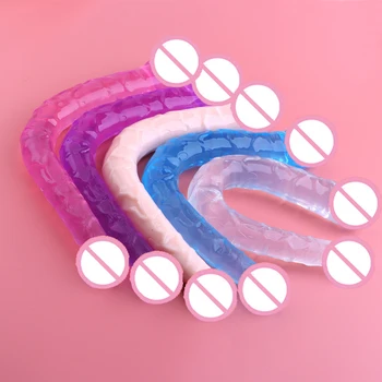 29cm Soft Silicone Double Head Dildos Vagina Anal Plug Prostate massager Artificial Penis Sex Toys For Women Lesbian Masturbator 1