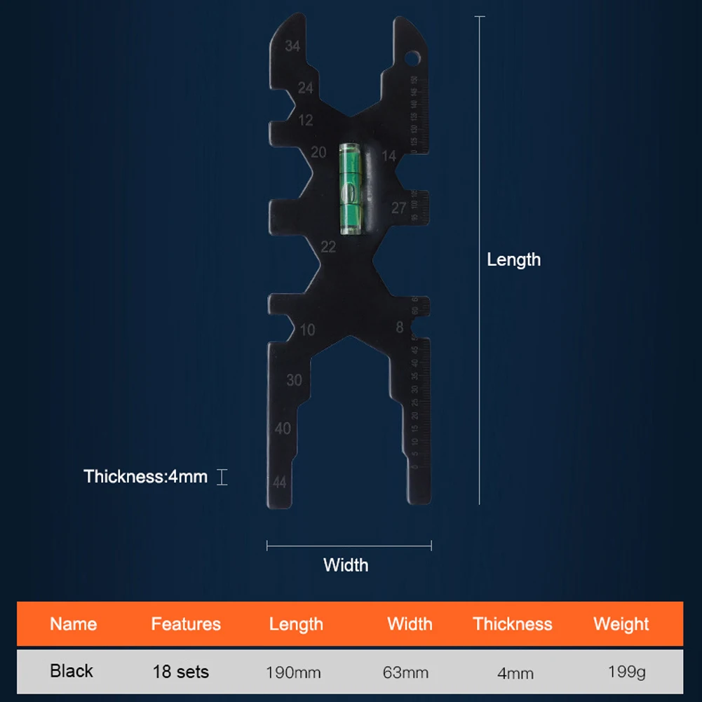 Многофункциональный ключ уровень инструмент кран водопровод черный бытовой ремонт инструменты для ванной комнаты Душ машина ремонт универсальный
