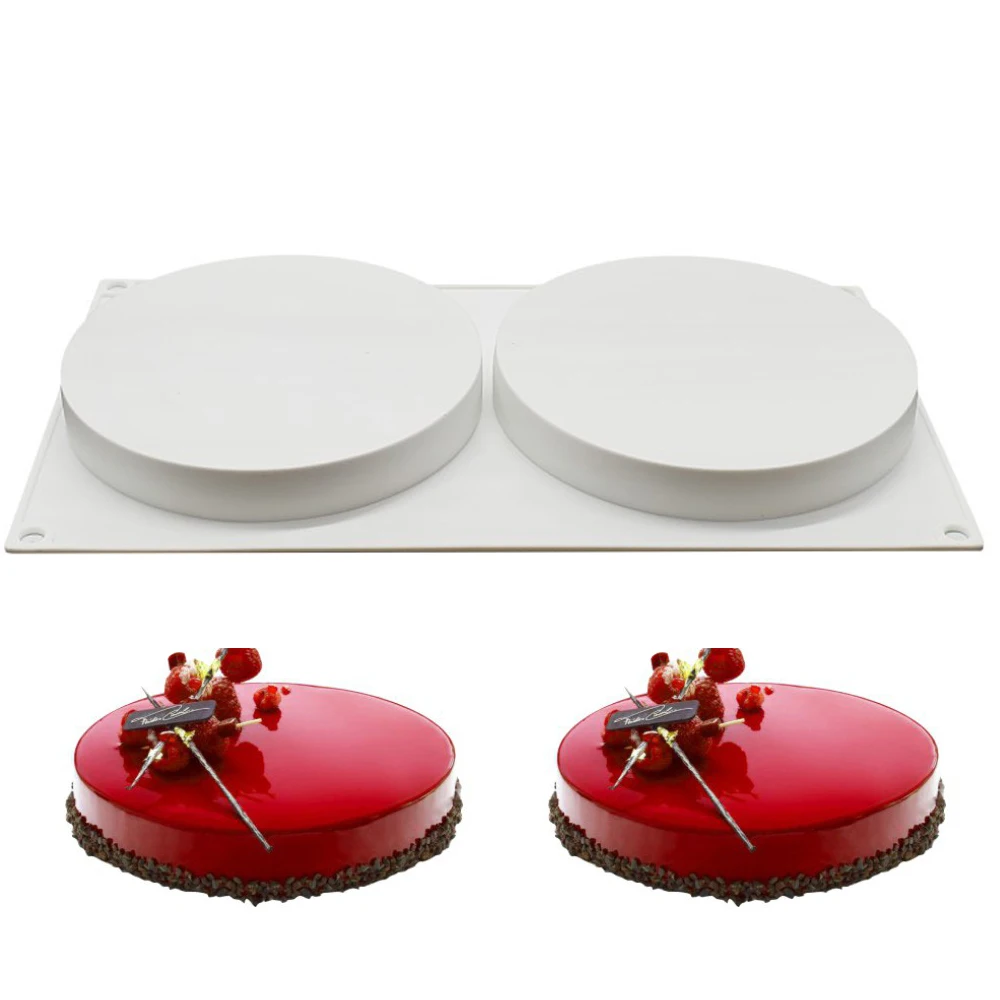 

Silicone 2 Holes Round Sandwich Molds Chocolates Cake Decorating Tools Mold For Fillings Mould Dessert Pastry Bakeware