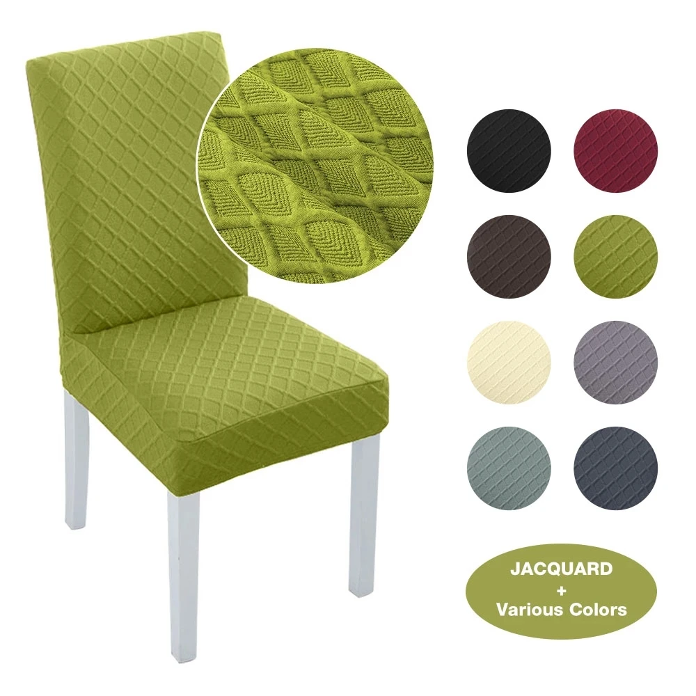 Chair-Cover Stretch Spandex Hotel Elastic Wedding Banquet Dining Case Jacquard for 1/4/6pcs