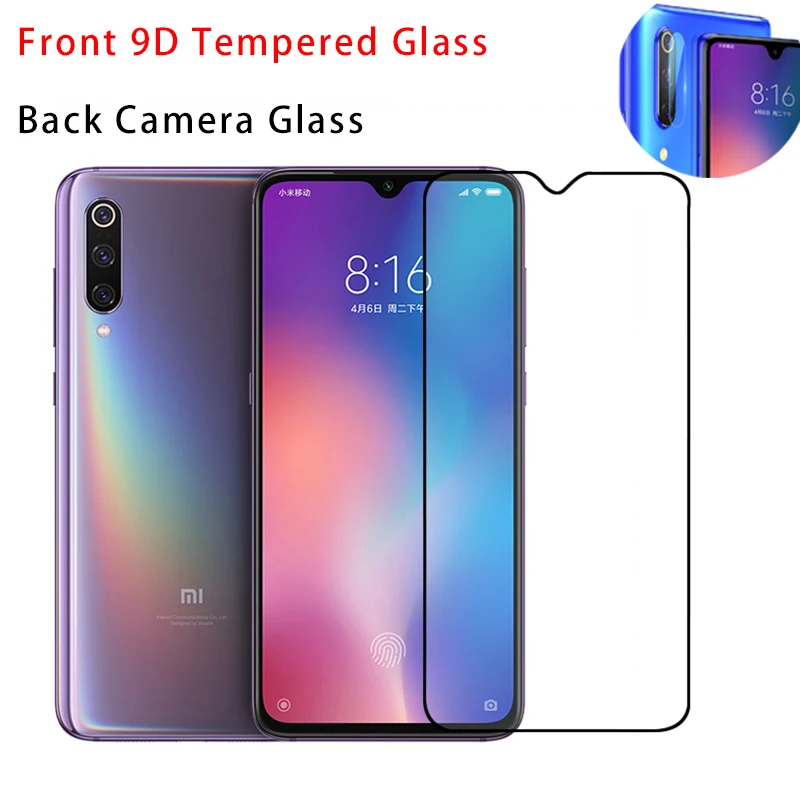 

2IN1 Camera Lens Glass 9D Screen Protector for Xiaomi Mi 9 9D Cover Protective Film Tempered Glass for Xiaomi Mi 9T Pro 8 Lite