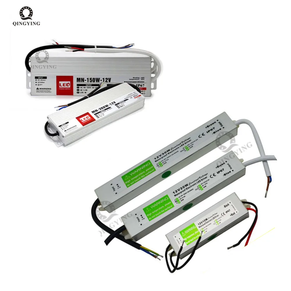 LED Driver DC12V 24V IP67 Waterproof Lighting Transformers for Outdoor Light 12V Power Supply