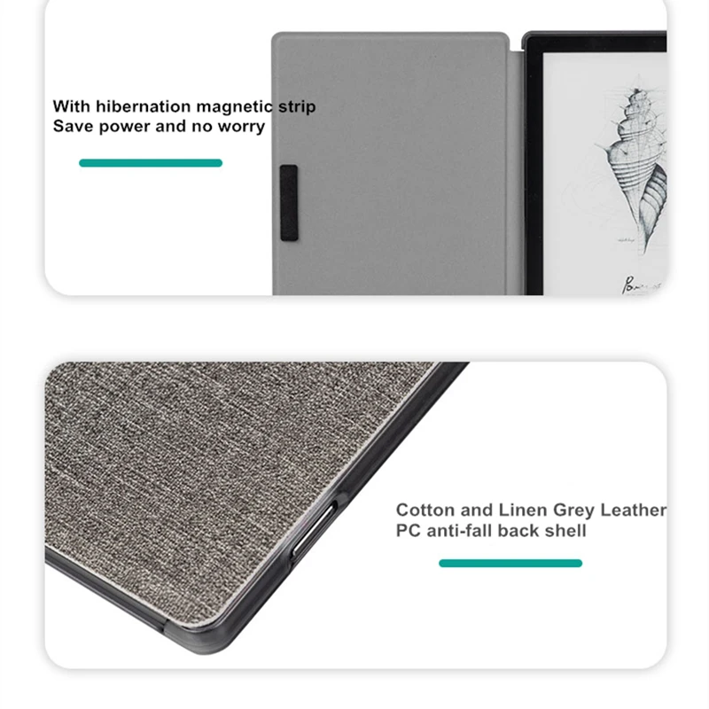 Onyx Boox Poke 3 未使用カバー付き Cover case for the ONYX BOOX Poke 2/Poke 3/Poke 4 Lite (Grey