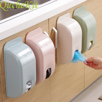 

Multipurpose Wall-mounted Garbage Bag Storage Box Plastic Bag Storage Rack Holders Barthroom Garbage Bags Tray Kitchen Orgainzer