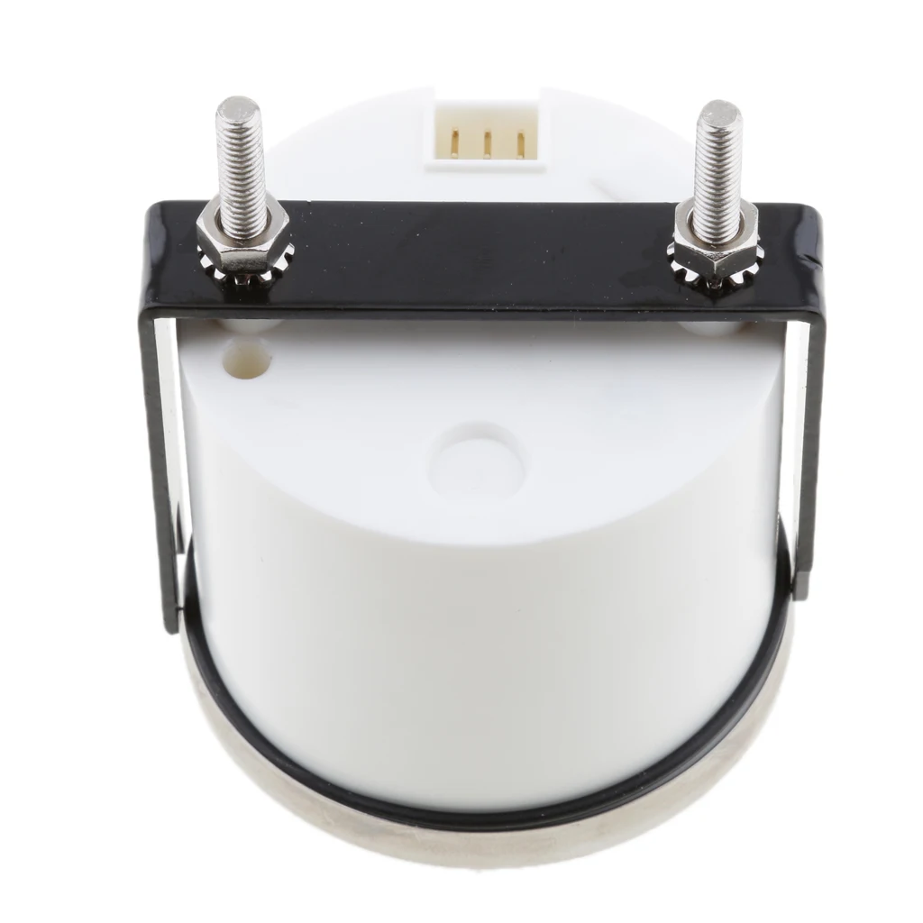 0-190 ohm LCD Digital Water Level Gauge 2 inch 52mm, Waterproof 316 Stainless Stress Frame for Marine Car Truck RV