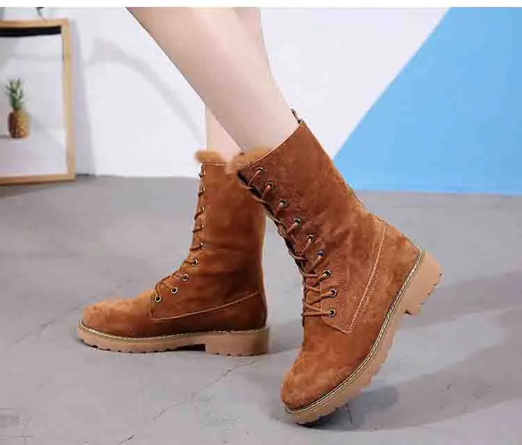 Women's Snow Boots Keep Warm Thick Fur Shoes Very Warm Winter Female Warm Plush Snow Women Boots Large Size Botas Mujer