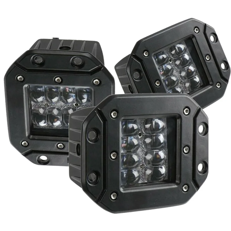 

Car LED work lights 6 lights 18W spotlights off-road vehicle lights lighting modified lamp convex lens 5D 6000K