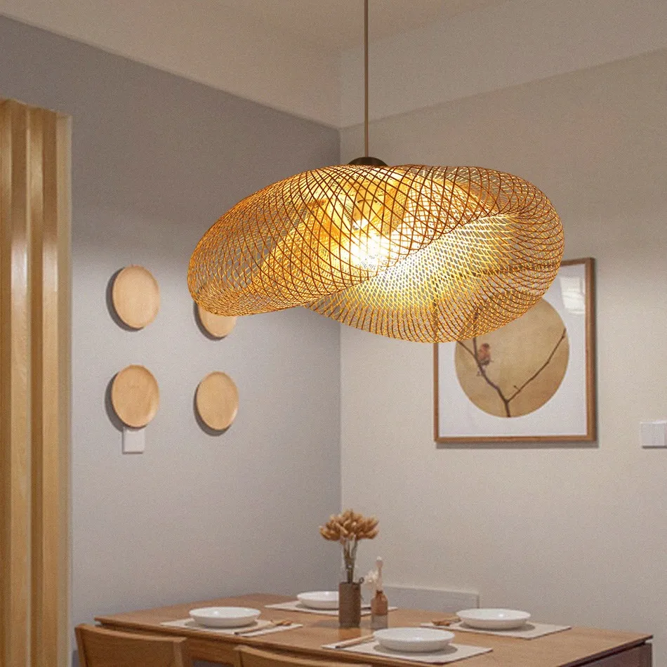 

Artpad Retro Handmade Bamboo Pendant Lamp For Cafe Bar Garden Restaurant Southeast Asian Style Lantern Hanging Lamp Fixture E27