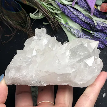 

Natural Clear Quartz Crystal Cluster Stone Minerals Great for Meditation Positive Healing Home Decoration Chakra Reiki Stone