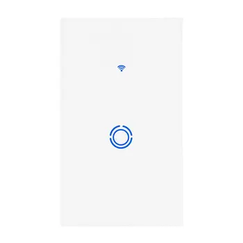 

US plug WIFI Smart Touch Switch Wall Light Touch Screen Voice Control High Sensitivity Simple Touch Dirt Proof