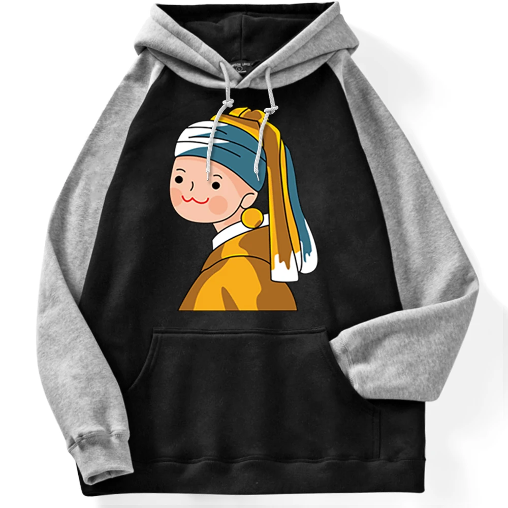 

Men Sweatshirts Street Fashion Girly Pattern Pullover Man Simple Cartoon Image Streetwear Trend Street Sweatshirts Mens Oversize