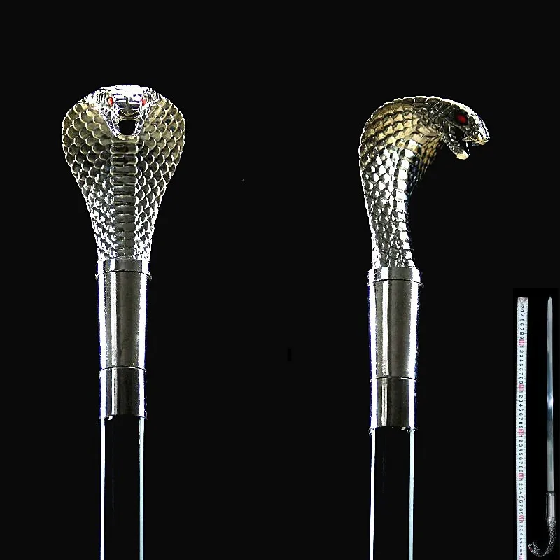 

Climbing Cane Sword Cobra Walking Stick Not Sharped Full Length 90cm Stainless Steel Blade Not Edged