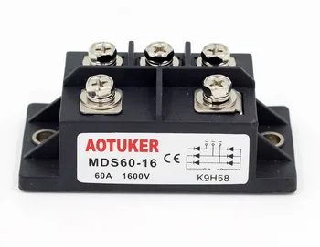 

AOTUKER Bridge Reactor MDS60-16 Three-phase Rectifier Module 60A 1600V S Type MDS60A