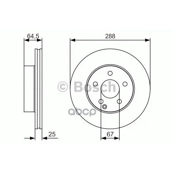 Тормозной Диск Передний Premium 2 Bosch арт. 0986479S83