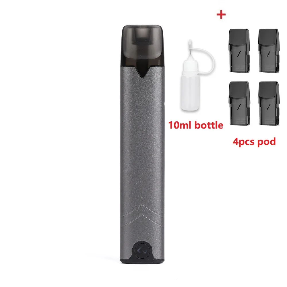 Комплект Hcigar Akso OS Pod Vape с аккумулятором 420 мА/ч с системой блокировки и системой pod 1,4 мл vs MINIFIT/Drag nano/zero Kit - Цвет: 4 pods 1bottle gray