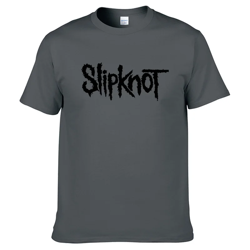 

Slipknot hip hop short-sleeved T-shirt 100% cotton classic rock band personality print top summer simple streetwear clothing