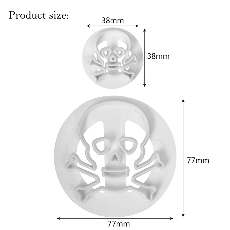 2 шт./компл. с рисунком черепа трафареты для нарезки печенья прессформы Fondant(сахарная) шоколадный торт формы торт украшения выпечки инструменты для Хэллоуина Кондитерские инструменты