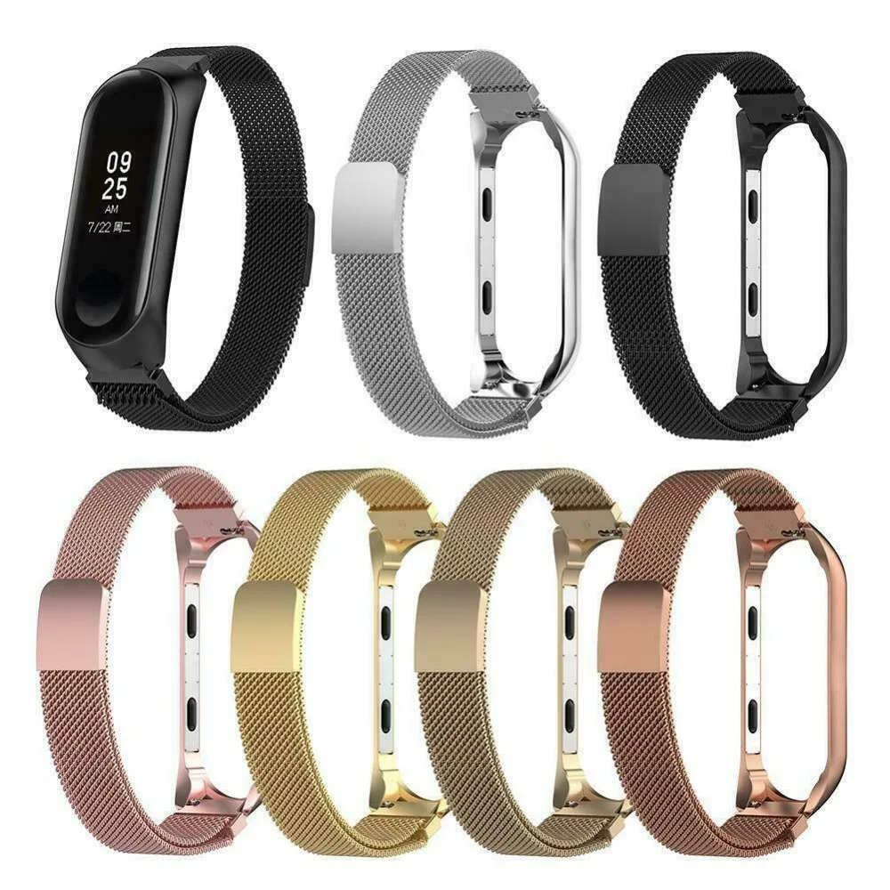 Ремешок для Xiaomi mi Band 3 mi Band 4 ремешок для Xiaomi mi band 3 браслет для Xiaomi mi Band 4 магнит металл нержавеющая сталь