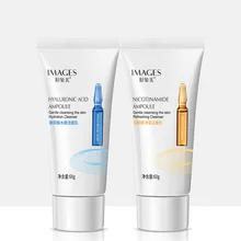 IMAGES 60g Facial Cleanser Niacinamide Hyaluronic Acid Oil Control Gentle Foam Smoothing Deep Cleansing Facial Skin Care