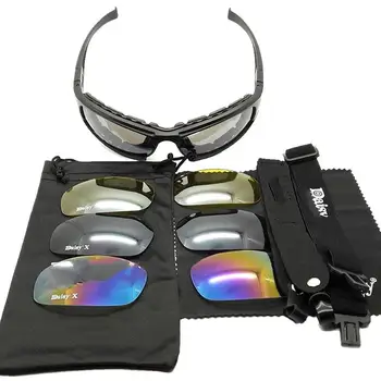

New Daisy X7 Tactical Sunglasses UV400 Protection Military Goggles Hunting, Shooting, Airsoft Outdoor Activities Eyewear 4Lenses