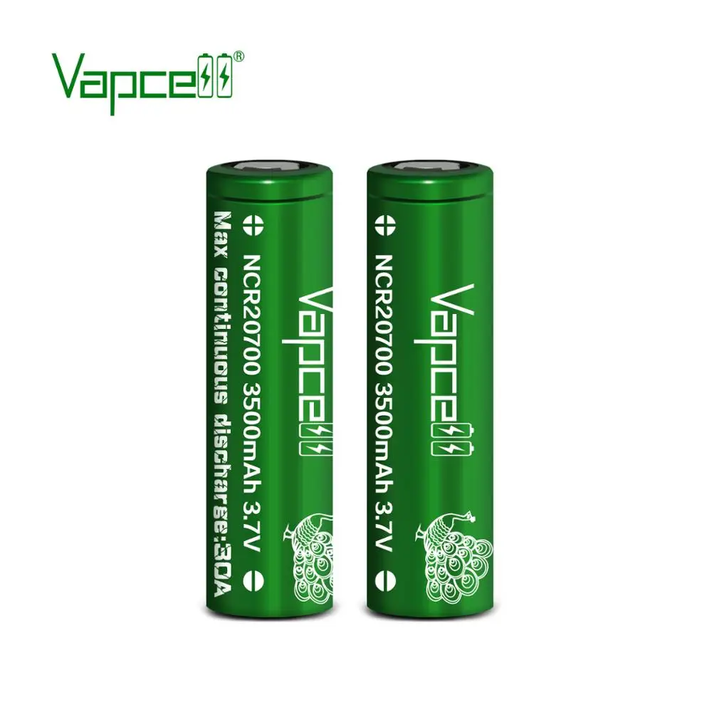 1usd купон Vapcell зеленый 20700 3500mah 30A переобернутый 2070C ранг № 1 3,7 V литий-ионный аккумулятор