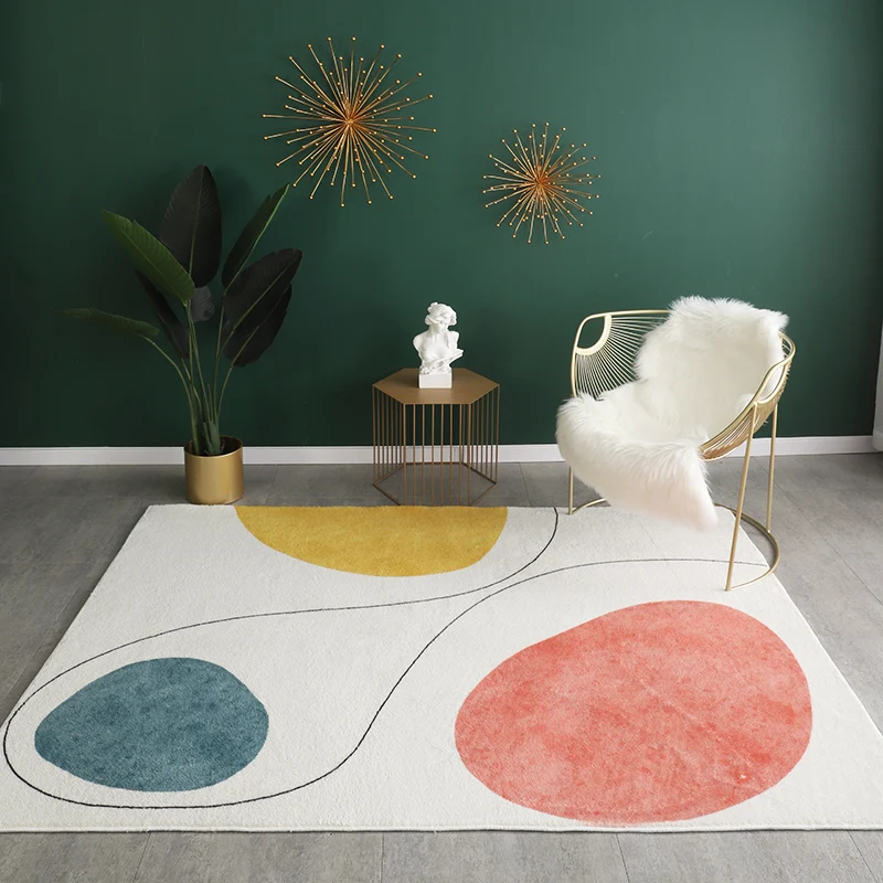 

Nordic Ins Fluffy Living Room Rugs Home Soft Carpets For Bedroom Sofa Coffee Table Shaggy Area Rug Kid Window Decor Floor Carpet