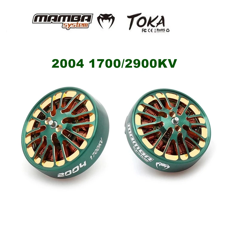 1/4pcs DIATONE MAMBA TOKA 2004 1700KV/2900KV Brushless Motor Green Suit for 3.5in-5in Props RC for FPV Quadcopter
