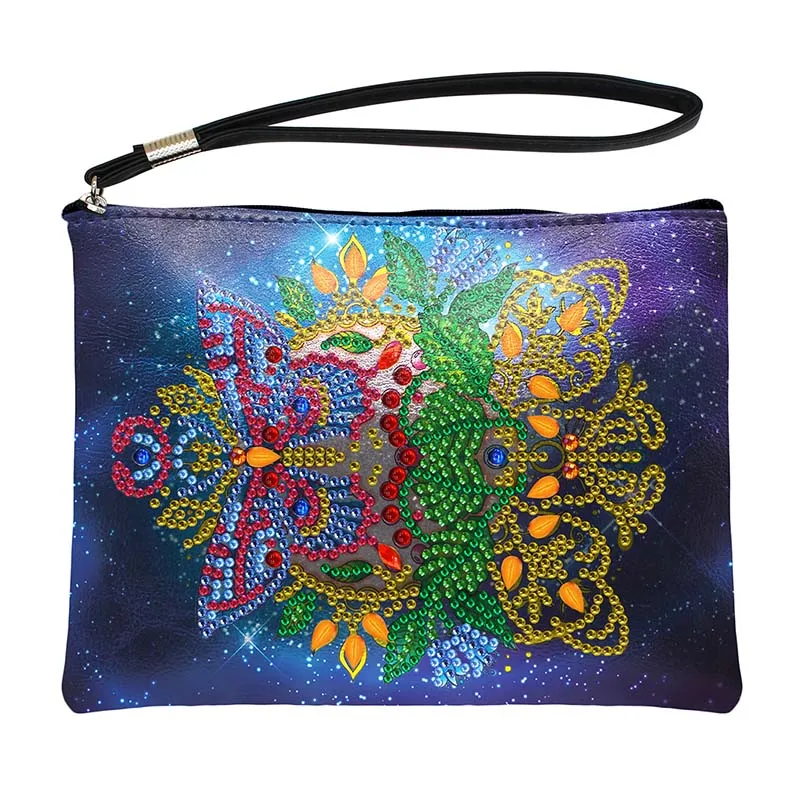 HOMFUN специальная форма алмазная живопись сумки кошелек для женщин 5D DIY Алмазная Вышивка Бабочка Искусство рождественские подарки - Цвет: QB03
