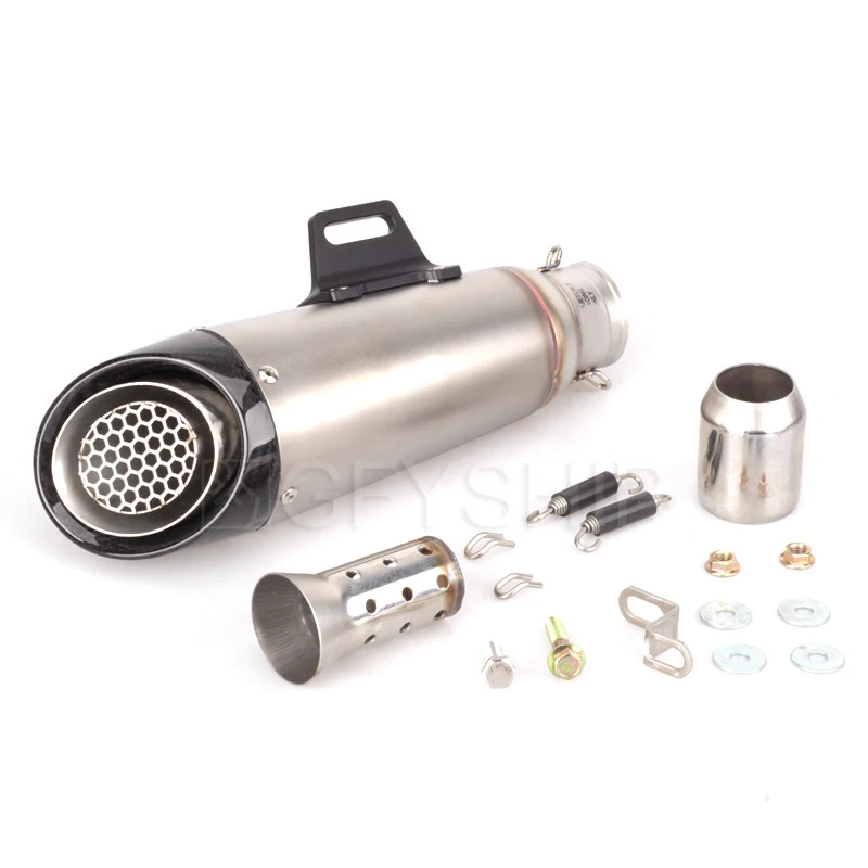 FZ 6 мотоциклетная выхлопная труба akrapovic глушитель велосипед ямы спасательная мото система для FZ6 универсальный все годы 36-61 мм скутер - Цвет: 36-51 SC Logo G