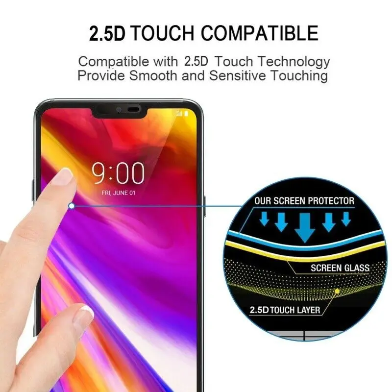 Защитное стекло для LG G7 thinQ полное покрытие для LG G7 защита экрана Закаленное стекло пленка sceen sreen glas g7 9H