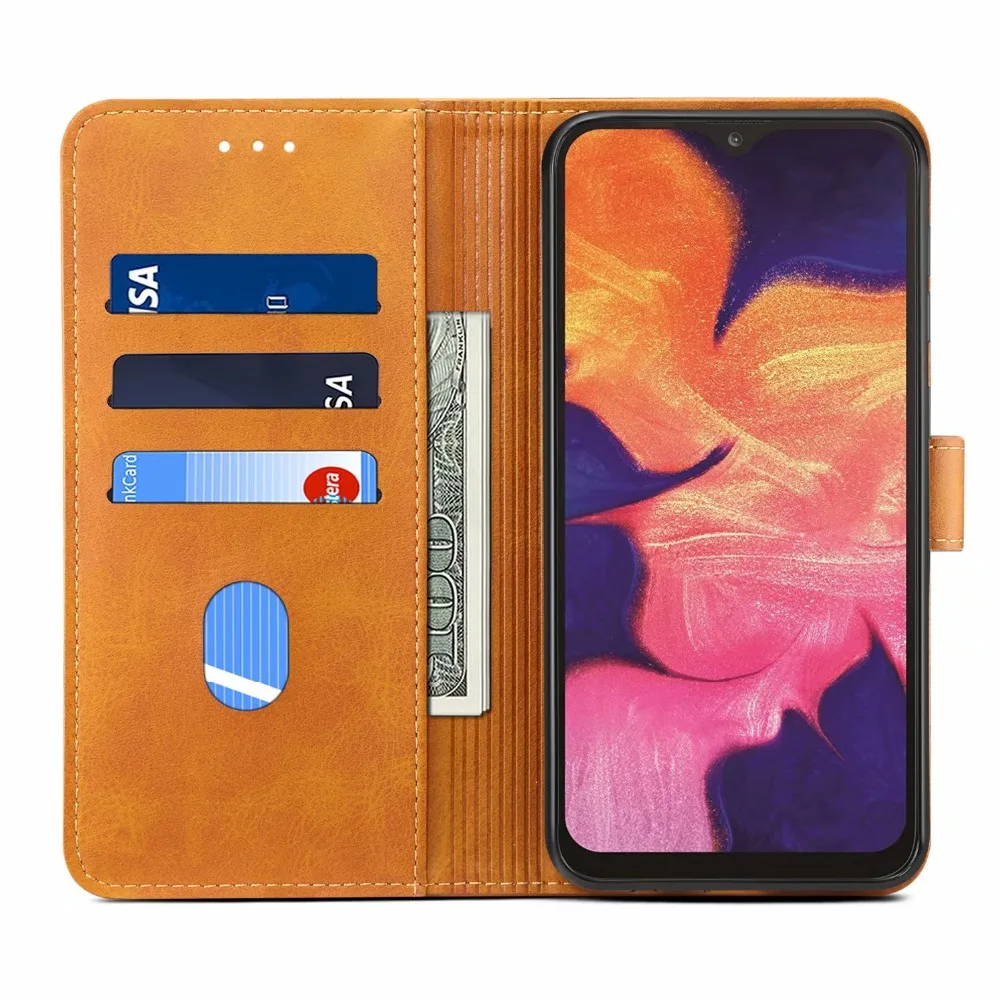 Luxury Leather A50 Case For Samsung Galaxy A70 A50 A40 A30 A20 A10 M10 A80 A90 Strong Magnetic Wallet Flip Card Slots Cover
