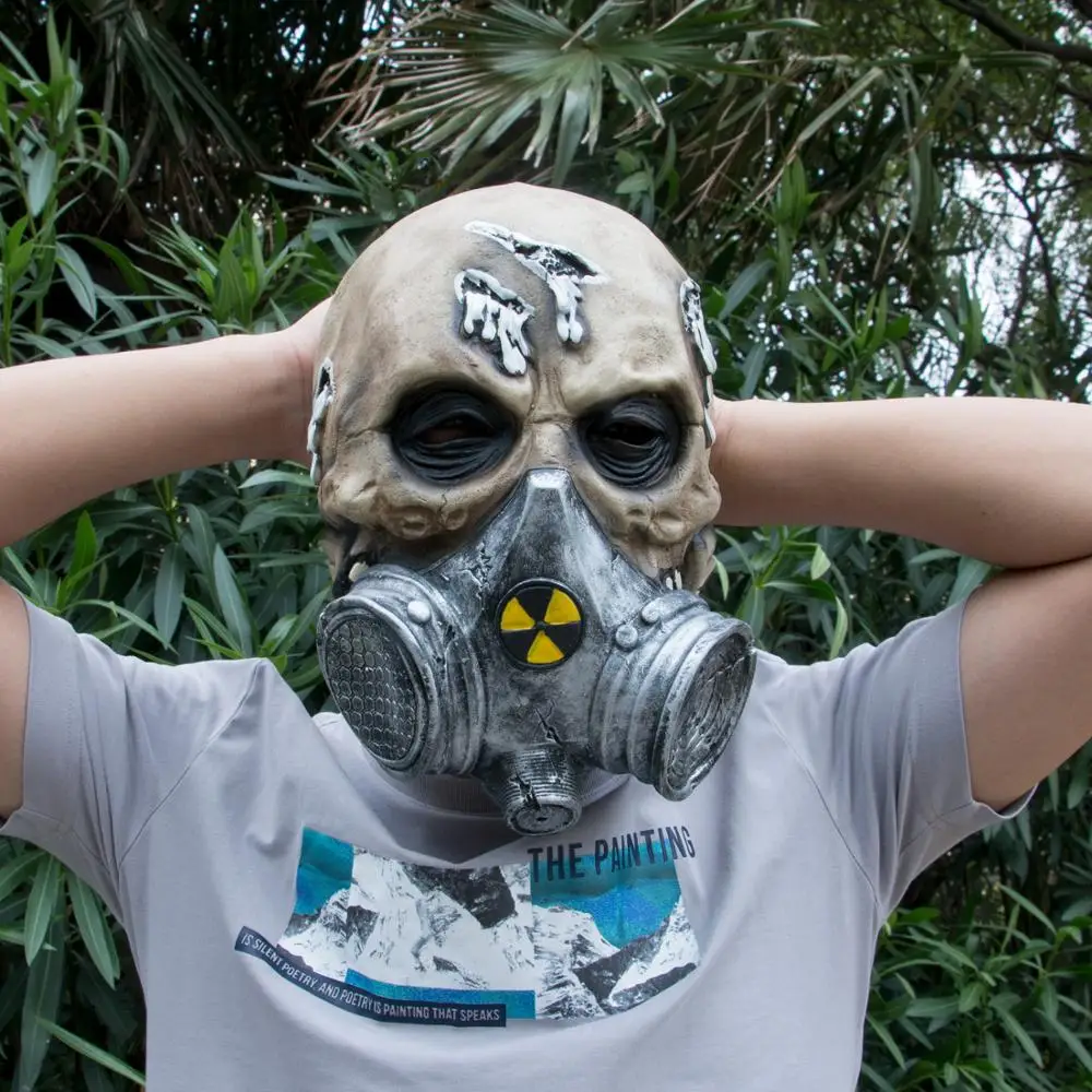 Ужасная маска на Хэллоуин, биохимия, маска солдат, маска зомби, маскарадные страшные маски для Хэллоуина, карнавальный костюм