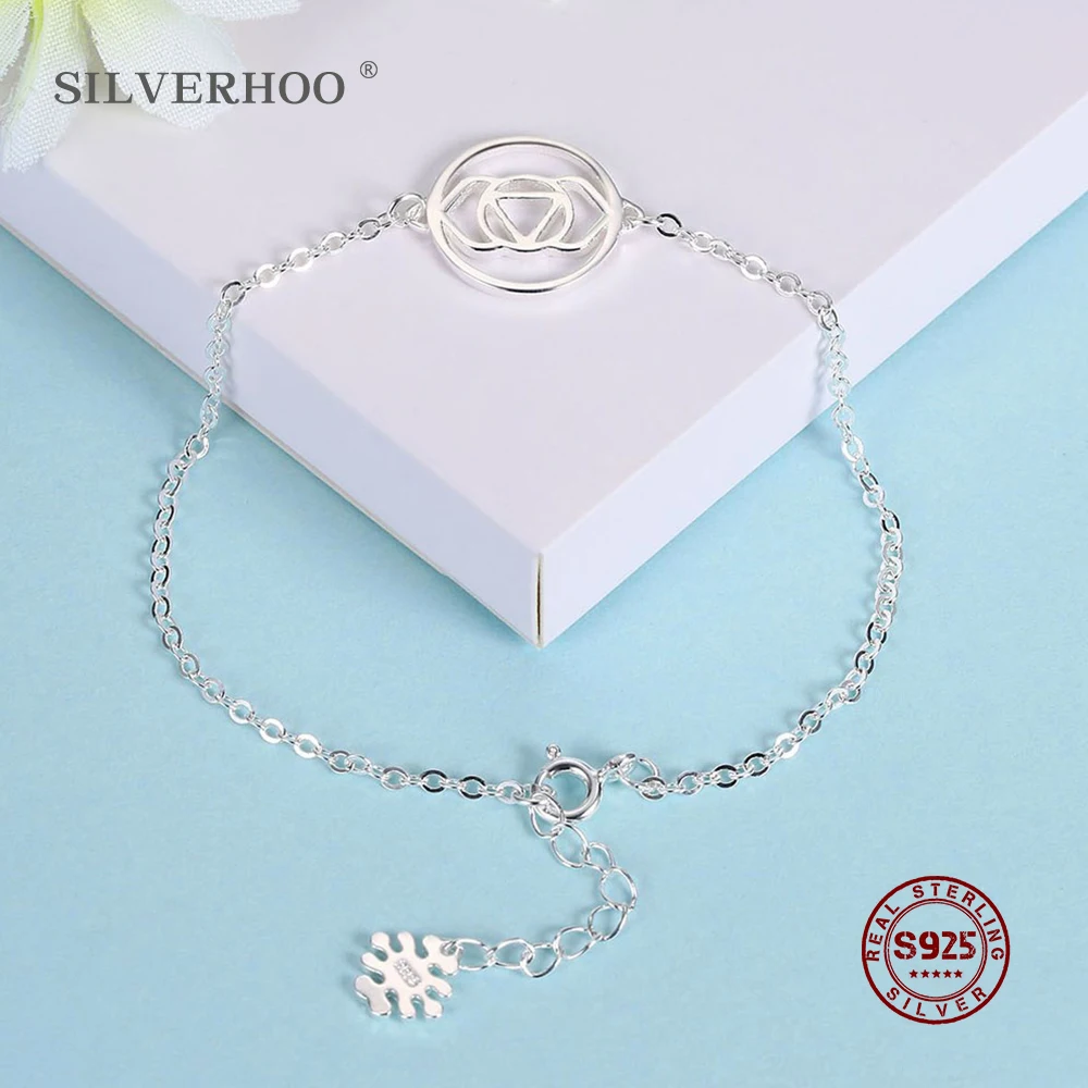 Браслет SILVERHOO из стерлингового серебра 925 пробы браслеты Ajina Cakra браслет цепочка