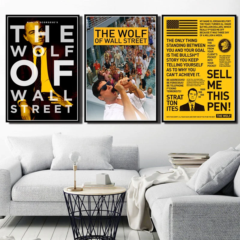 Nt095 Poster Pared Arte Serie De Tv El Lobo De La Calle De La