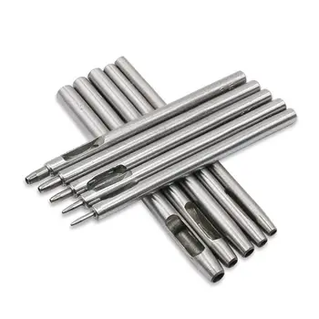 

10Pcs 0.5mm-5mm Leather Hole Punch Cutter Working Tools for Leather Watch Bands Belts Canvas Paper Plastics Round Hollow Hole Pu