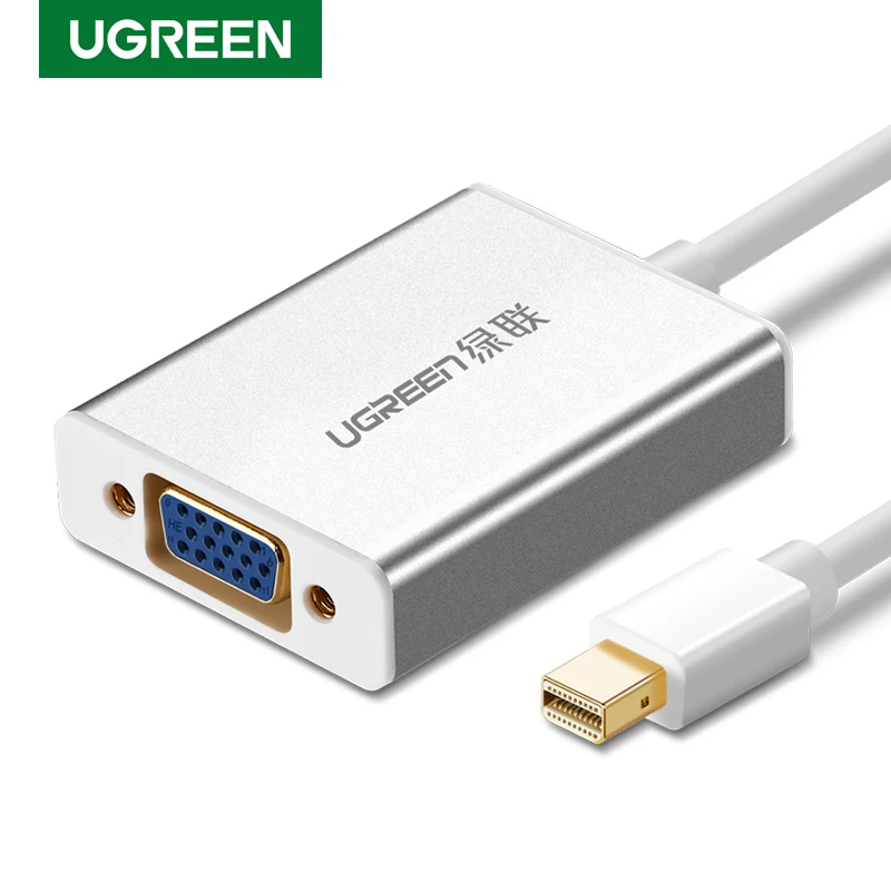 Кабель адаптер Ugreen Thunderbolt 1/2 Mini DisplayPort DP To VGA Male to Female для Apple MacBook Air Pro|mini dp|dp vga