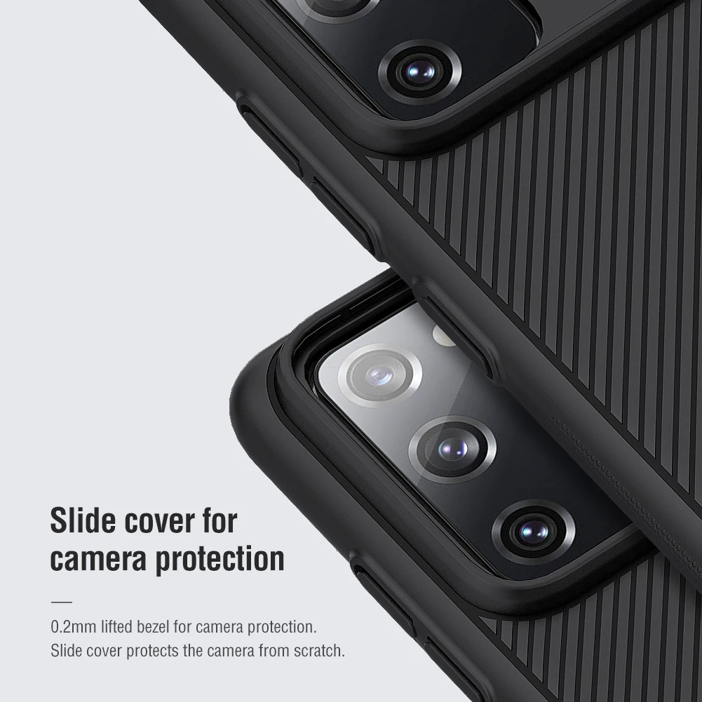 para Samsung Galaxy Case para Samsung Case Capa Nillkin Slide Câmera Lente Protetora fã Edição 2021 S20 fe 2 nillkin slide câmera lente capa protetora caso