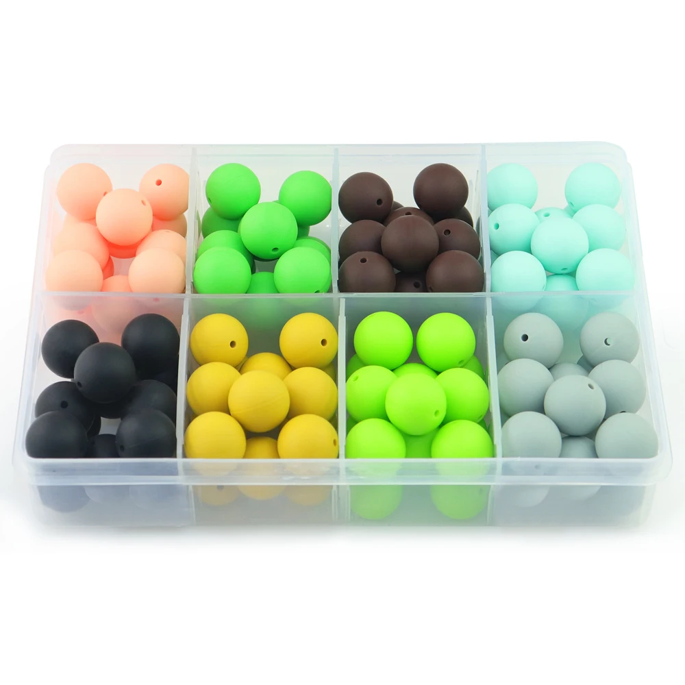 

12mm Teether Teething Beads More Colorful Beads For Mommy Handmaking DIY Silicone Pacifier Chain Beads Loose Beads For Baby