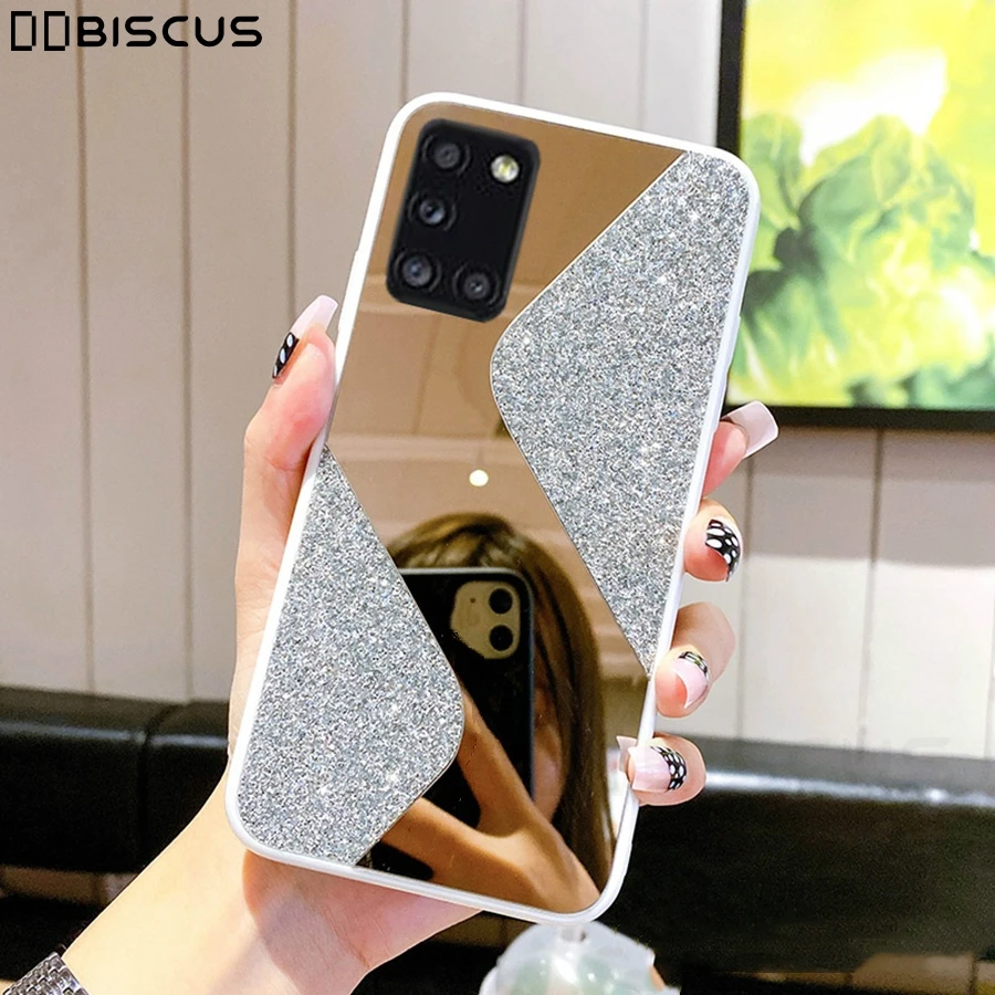 Роскошный зеркальный блестящий мягкий чехол для Samsung Galaxy A12 A02S A32 A42 A52 A72 5G A02 A22 M12