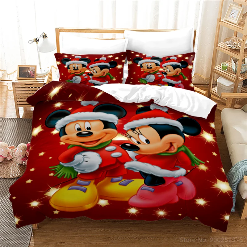 Parure de lit Minnie pour adultes et enfants, ensemble de literie, avec  housse de couette complète, Queen size, lit double, taie d'oreiller,  cadeaux - AliExpress